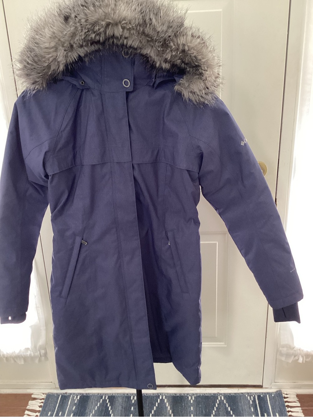 Columbia Omni-heat long winter parka faux fur hood - Picture 2 of 15